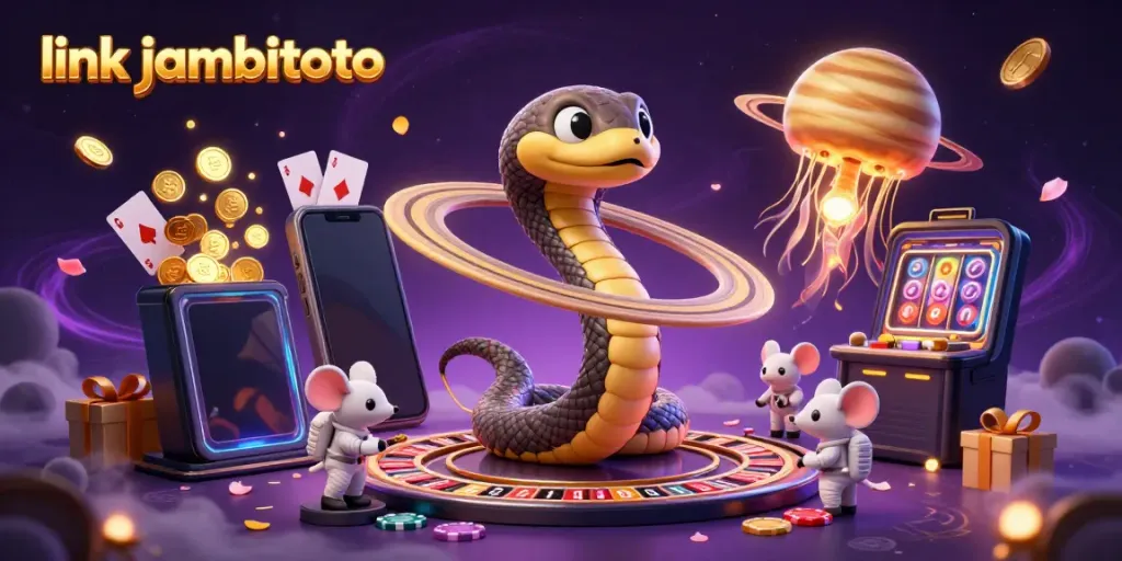 Experience the thrill of link jambitoto with playful astronaut mice betting on a cosmic roulette wheel.