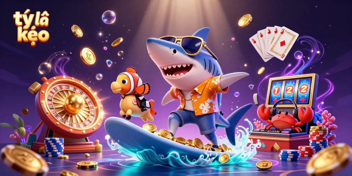 Surf through exciting tỷ lệ kèo updates with a dynamic casino-themed ocean scene.