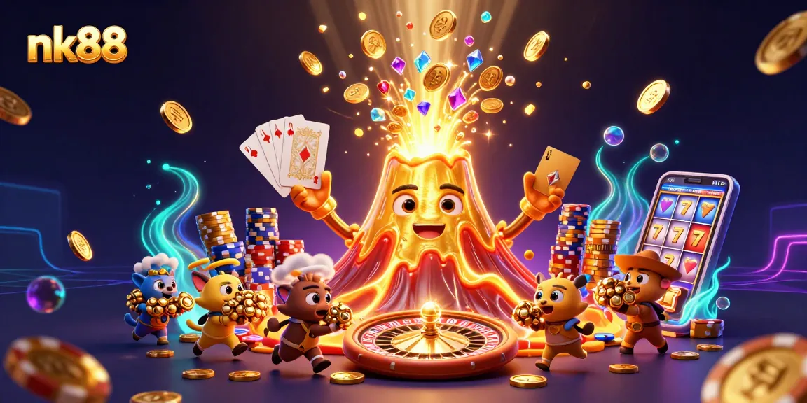 Experience thrilling wins and gaming excitement at nk88's vibrant casino scene filled with treasures.