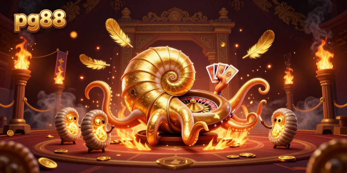 Experience excitement at pg88 with a giant nautilus roulette wheel and glowing ammonite companions.