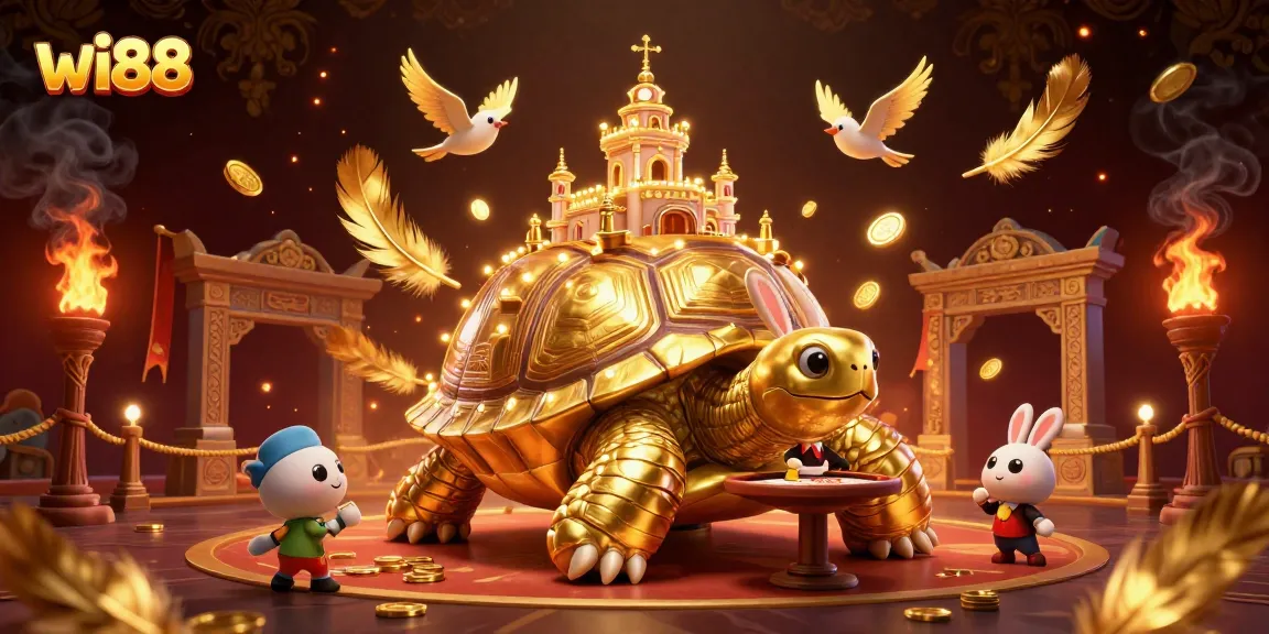 Experience the excitement at wi88 with our vibrant casino illustration featuring unique characters and engaging elements.