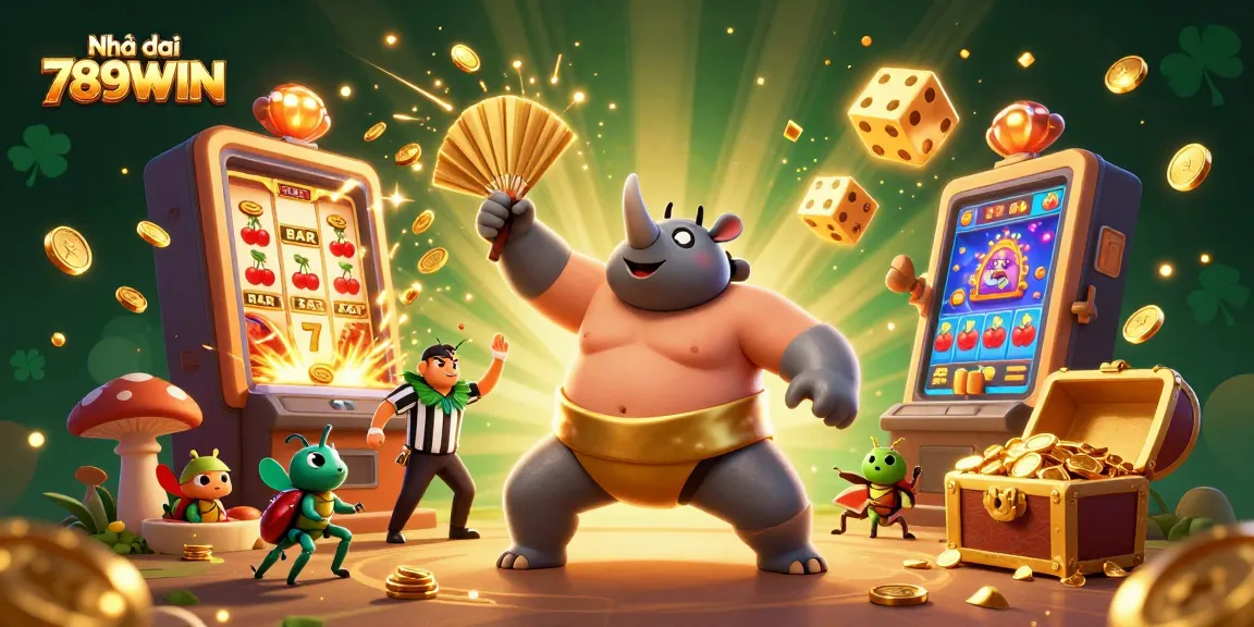 Experience thrilling jackpots at Nhà cái 789WIN with vibrant 3D cartoon characters celebrating wins during gameplay.