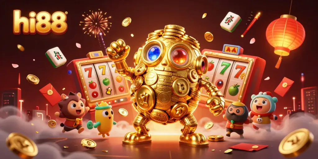 Experience the thrill of hi88 casino with vibrant slot symbols and dynamic energy.