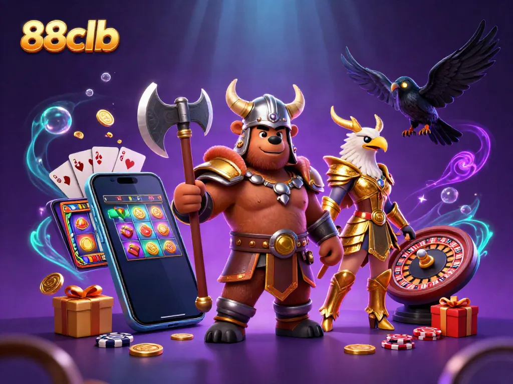 Engage in thrilling gameplay at 88clb with vibrant casino elements and dynamic characters.