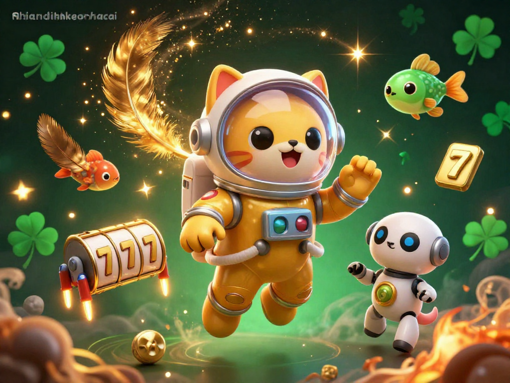 Embrace the excitement of nhandinhkeonhacai with a vibrant 3D casino scene filled with dynamic gaming elements.