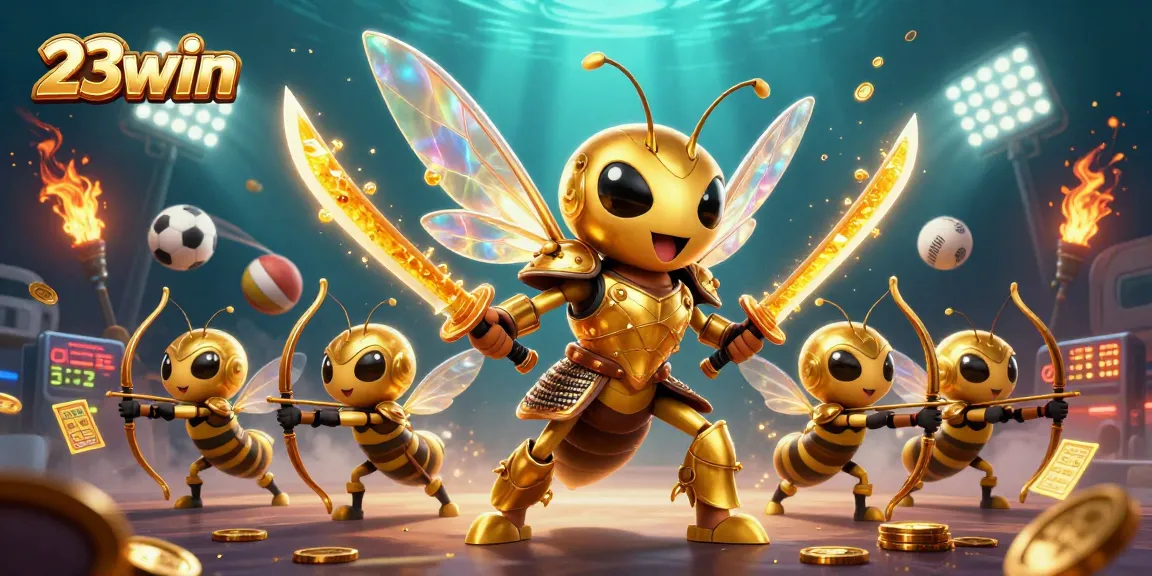Experience the thrill of 23win sports betting with dynamic elements and vibrant characters.