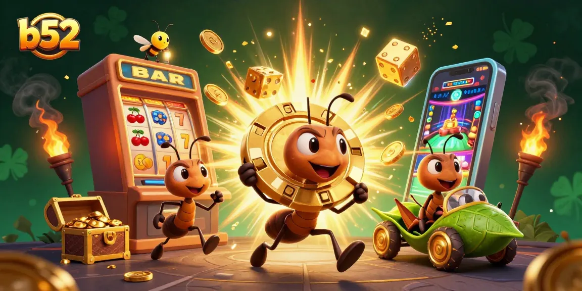 Experience the excitement of b52 as cartoon ants execute a heist in a vibrant casino world.