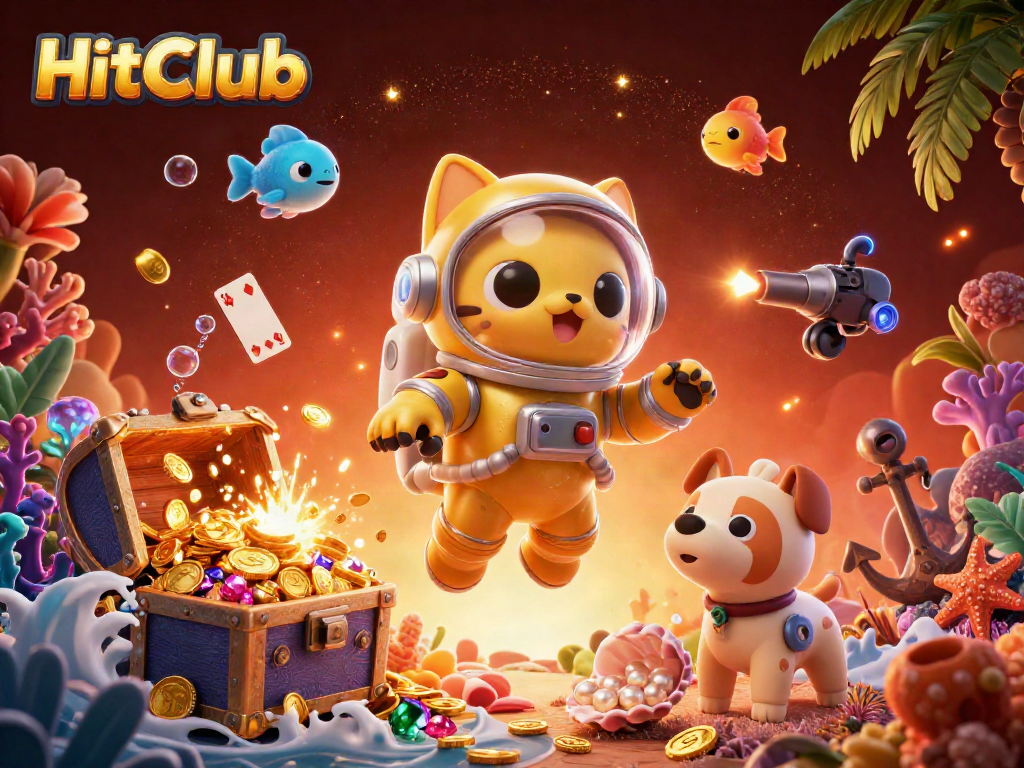Explore HitClub's vibrant gaming universe with a thrilling treasure hunt!