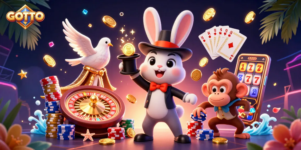 Ikuti petualangan slot menarik di GOTOTO yang menampilkan seekor kelinci pesulap karismatik dan monyet yang menggemaskan.