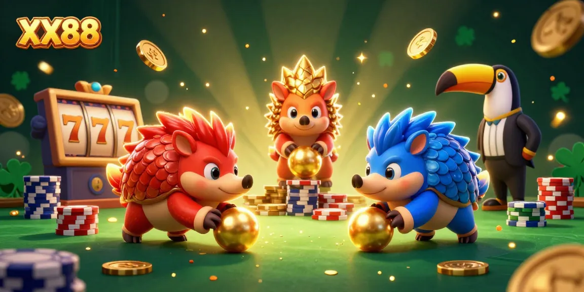 Engage in thrilling slot gaming at XX88 with vibrant pangolins and dynamic golden jackpots.