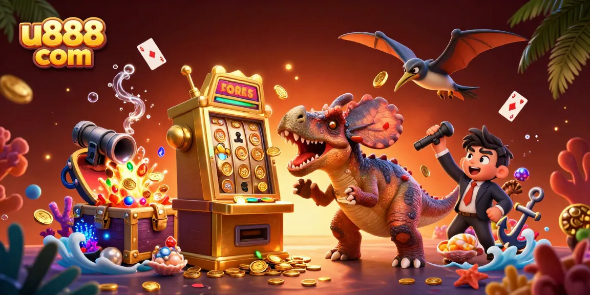 Experience thrilling wins at u888 com with a dynamic casino scene featuring exciting characters and jackpot action.