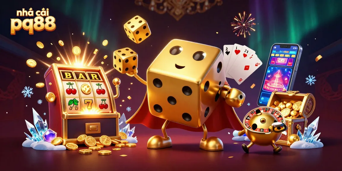Win big at nhà cái pq88 with a vibrant 3D casino scene featuring exciting gaming elements.