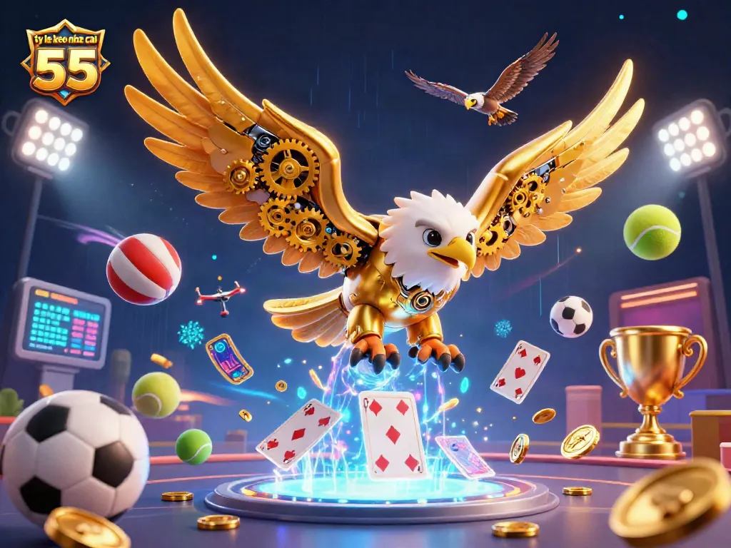 Experience dynamic sports betting like never before with ty le keo nha cai 55 showcasing 3D action.