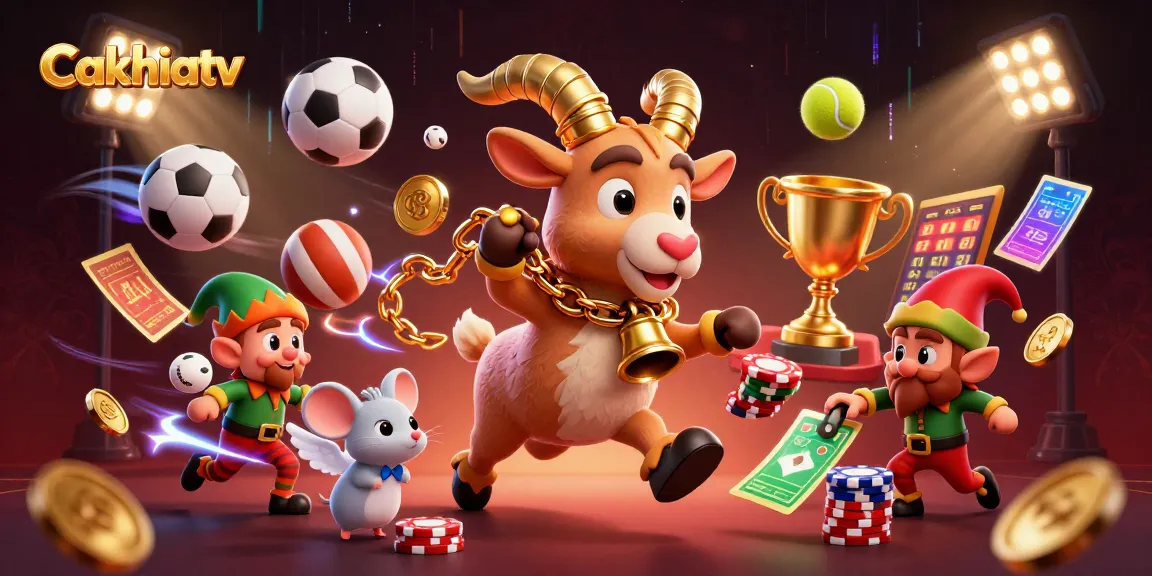 Cakhiatv offers an engaging gaming experience in a dynamic casino scene featuring sports elements.