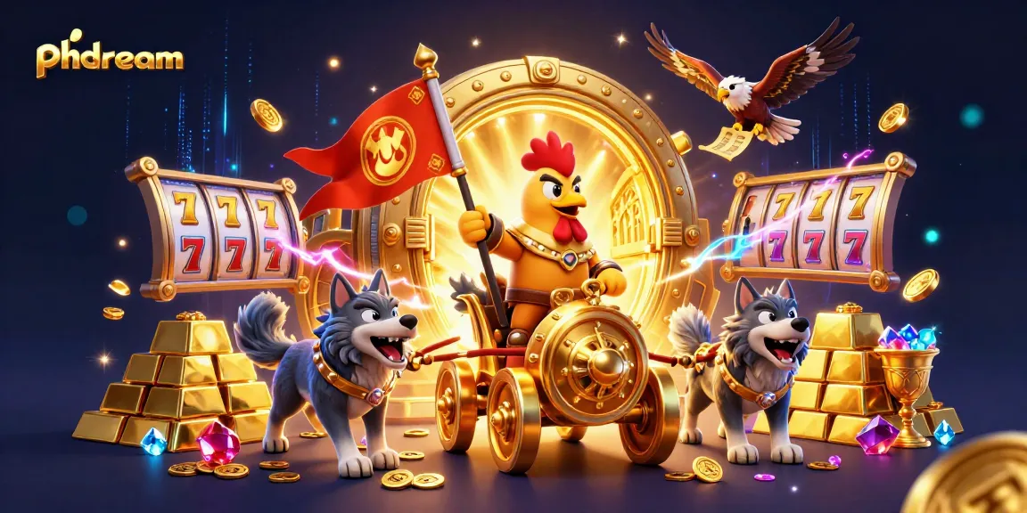 Experience the thrills of phdream casino with a vibrant 3D illustration showcasing exciting gaming elements.