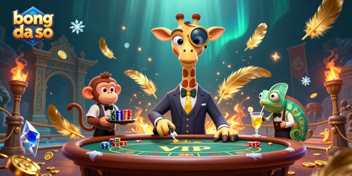 Experience live updates on bong da so with vibrant characters in an enchanting casino setting.