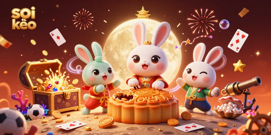 Engage in thrilling soi kèo betting activity with a vibrant sports scene featuring rabbits and casino elements.