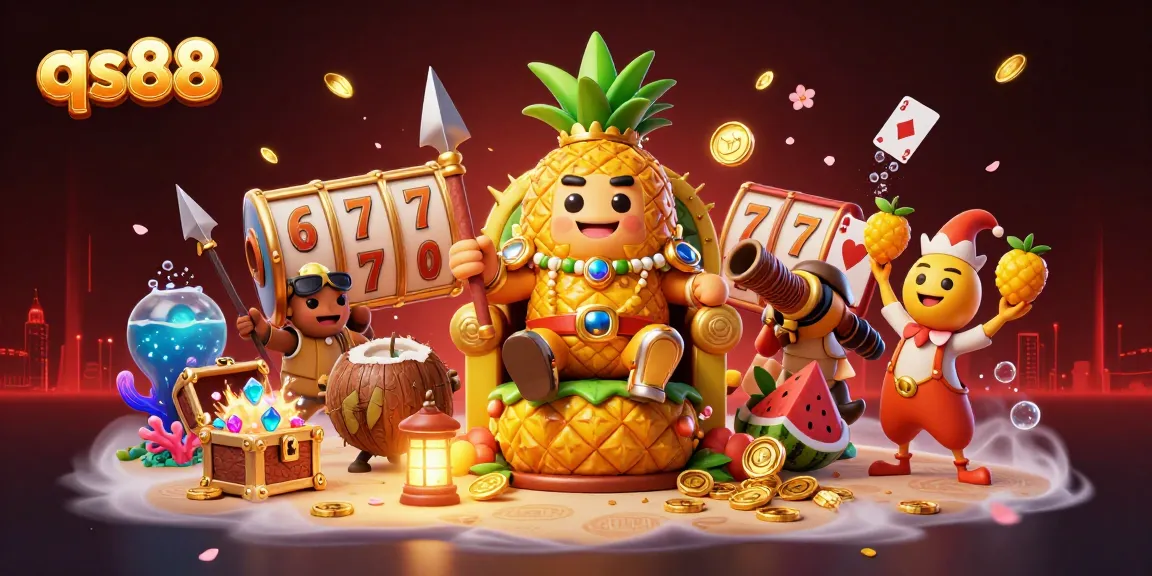 Experience the thrilling atmosphere of qs88 casino with colorful characters, dynamic game elements, and vibrant visuals.