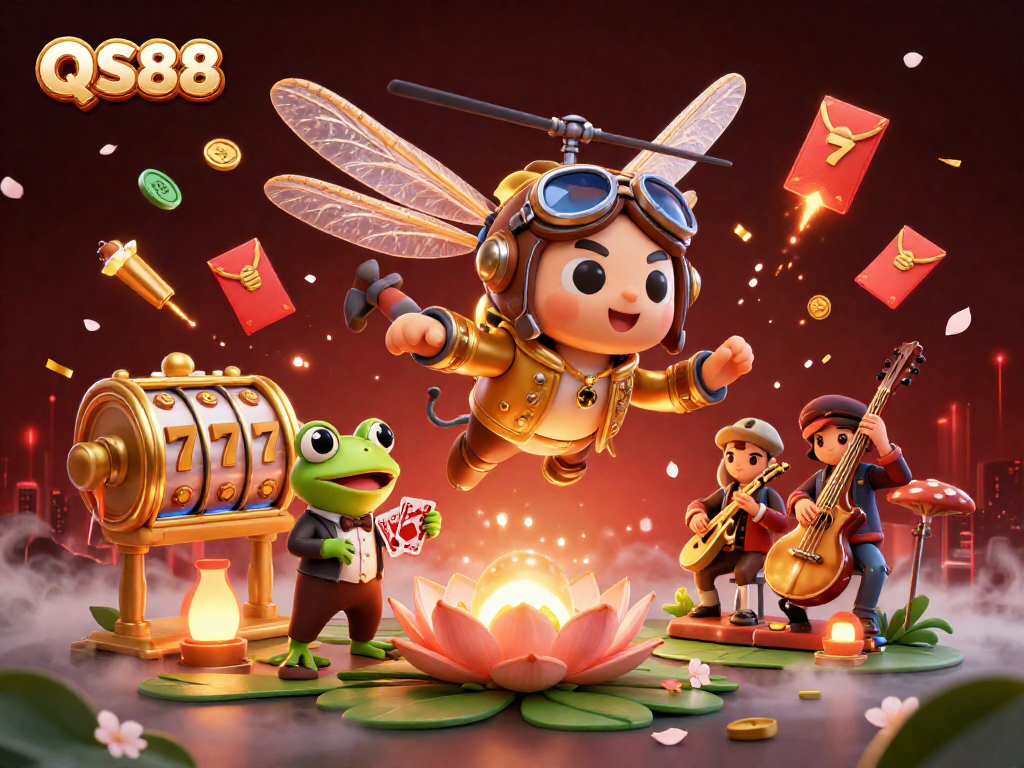 Experience the thrilling atmosphere of QS88, where vibrant game elements engage players in dynamic casino fun.