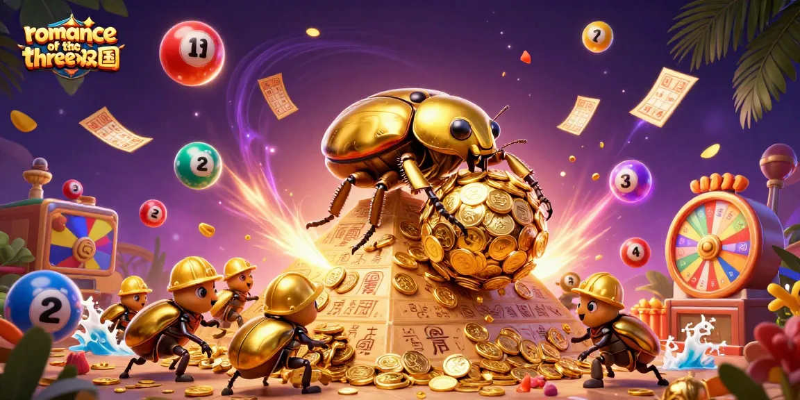 Spin to win with romance of the three kingdoms featuring golden symbols and vibrant lottery elements!