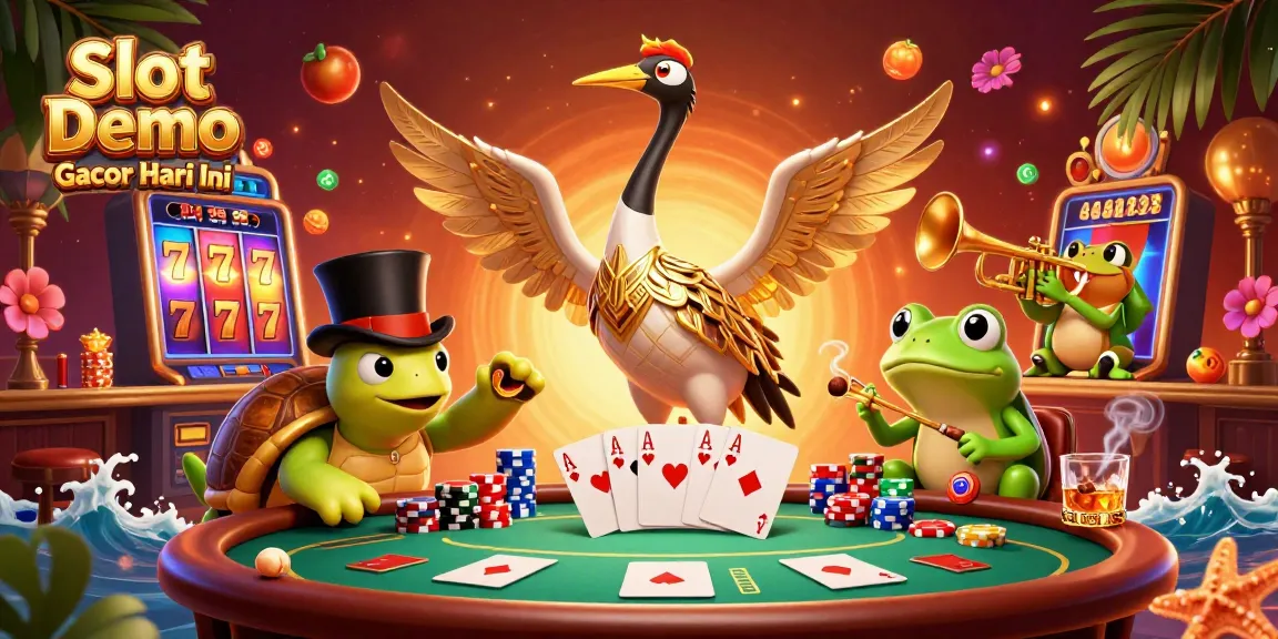 Slot Demo Gacor Hari Ini showcasing vibrant 3D characters with lively slot machine elements