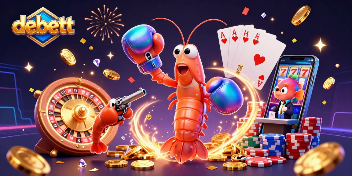 Experience thrilling wins with debett amidst cascading coins and vibrant casino elements.