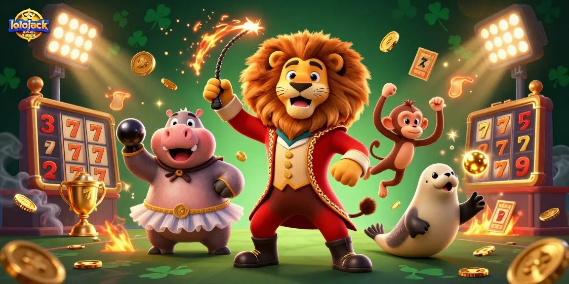 Experience luck and excitement with the lolajack casino app, featuring dynamic characters and vibrant slot elements.