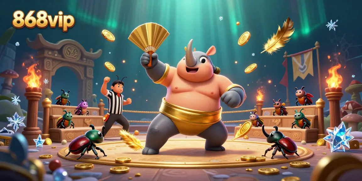 Experience the excitement of 868vip with a dynamic scene showcasing thrilling betting and gaming elements.