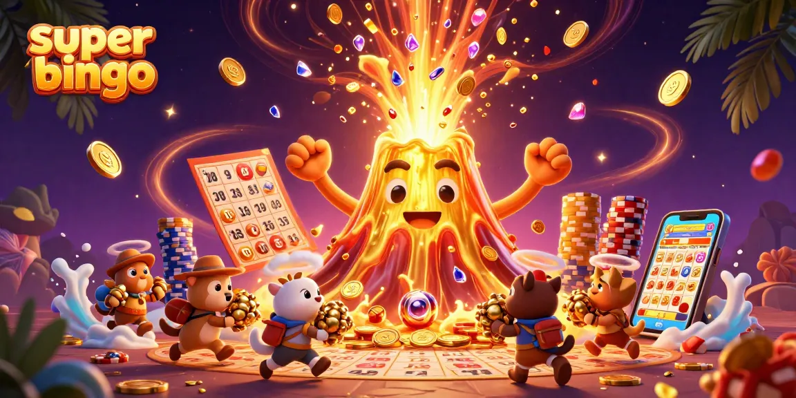 Experience super bingo excitement with our thrilling jackpot bingo game, featuring vibrant 3D elements.