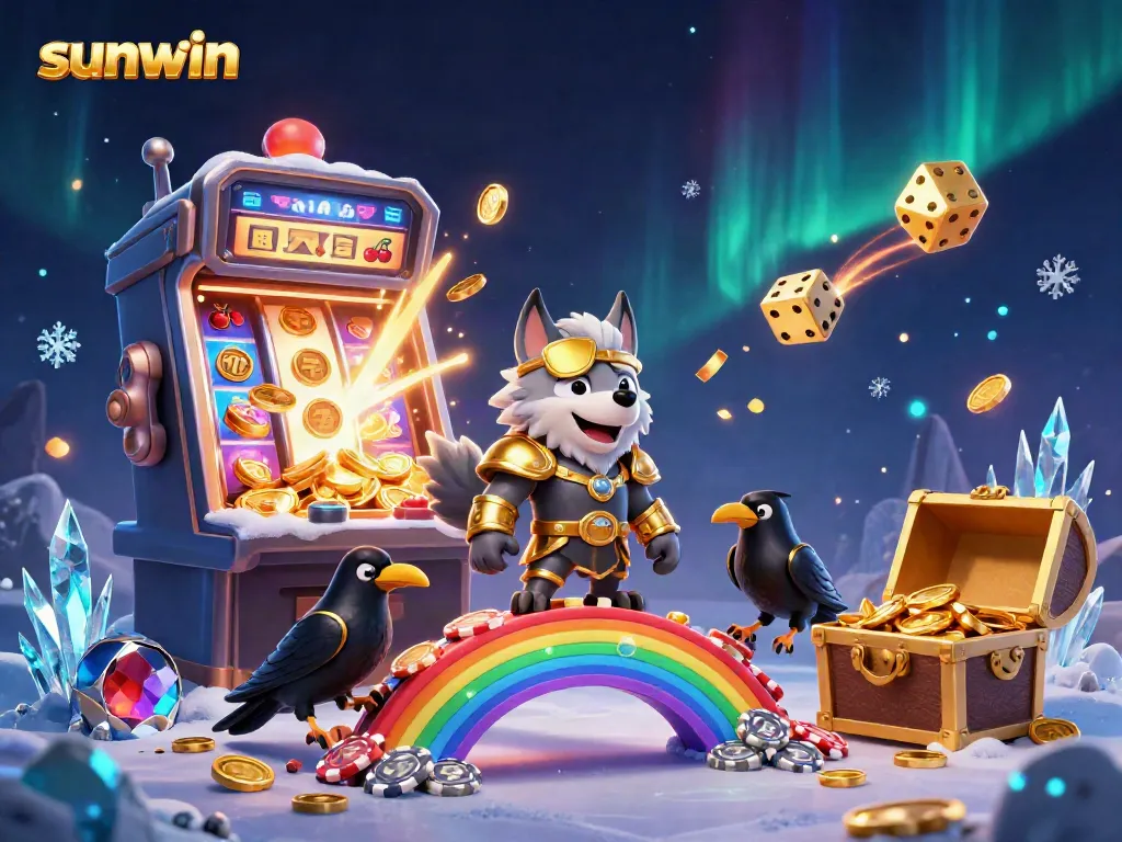 Experience the thrill of sunwin with a vibrant 3D slot explosion and mythological characters.