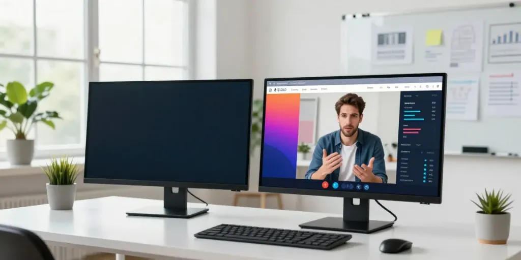 SEO specialist examining instant indexing data in a modern office.