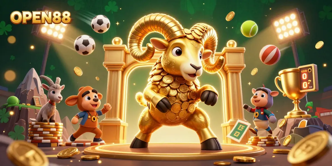 Experience the thrill of OPEN88 sportsbook with action-packed, vibrant illustration
