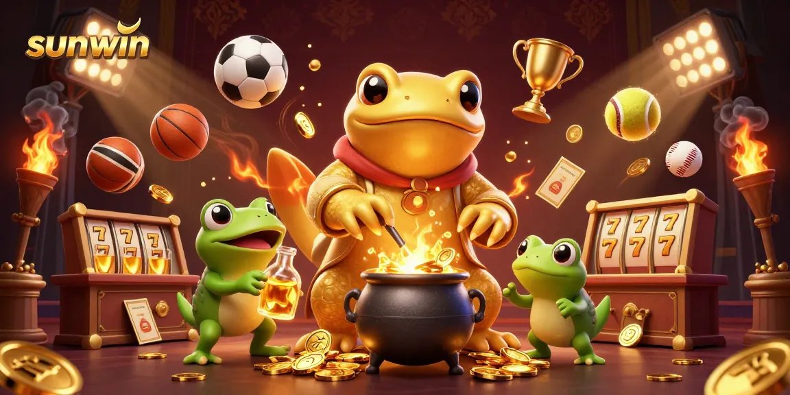 Experience sunwin's thrilling gaming adventure with a golden salamander alchemist transforming luck into gold.