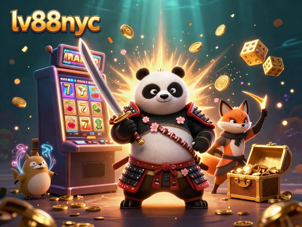 Experience thrilling gameplay at lv88nyc with explosive jackpots and vibrant characters in a dynamic casino scene.
