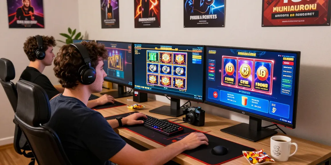 Exciting gaming experience at credit card casinos with vibrant slots and live deals.