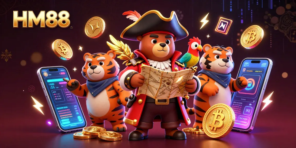 Experience thrilling gameplay at HM88, where pirate adventurers uncover treasure, coins, and betting excitement!