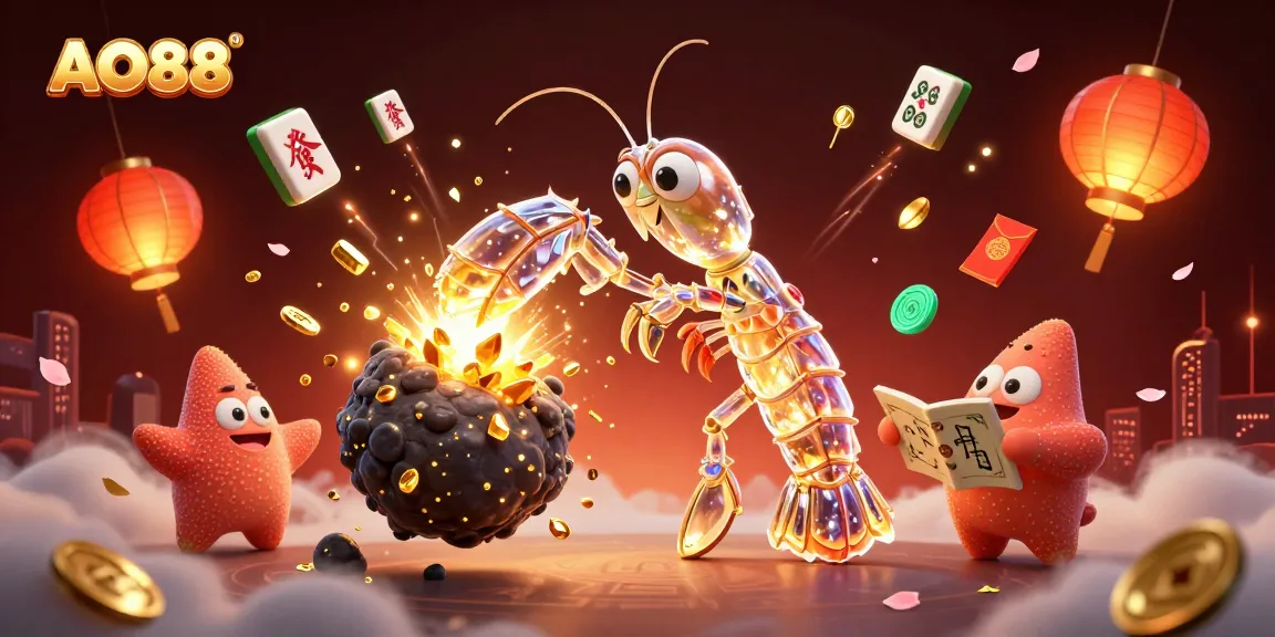 Experience the thrill of AO88 with explosive wins and vibrant casino elements in a dynamic 3D illustration.