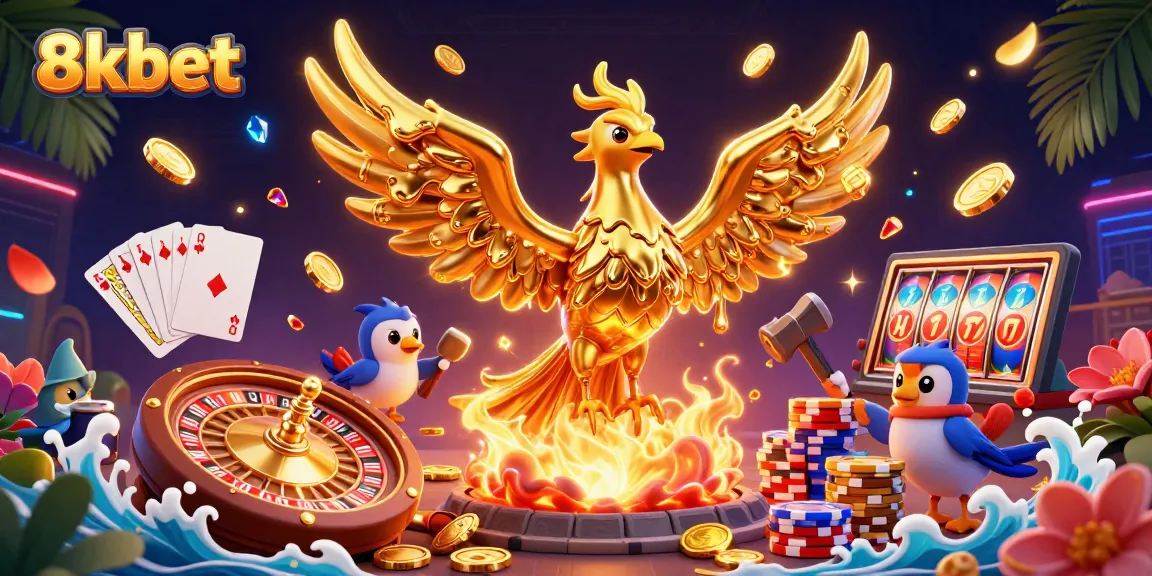 Experience thrilling gaming adventures with 8xbet's golden phoenix and exciting casino elements.