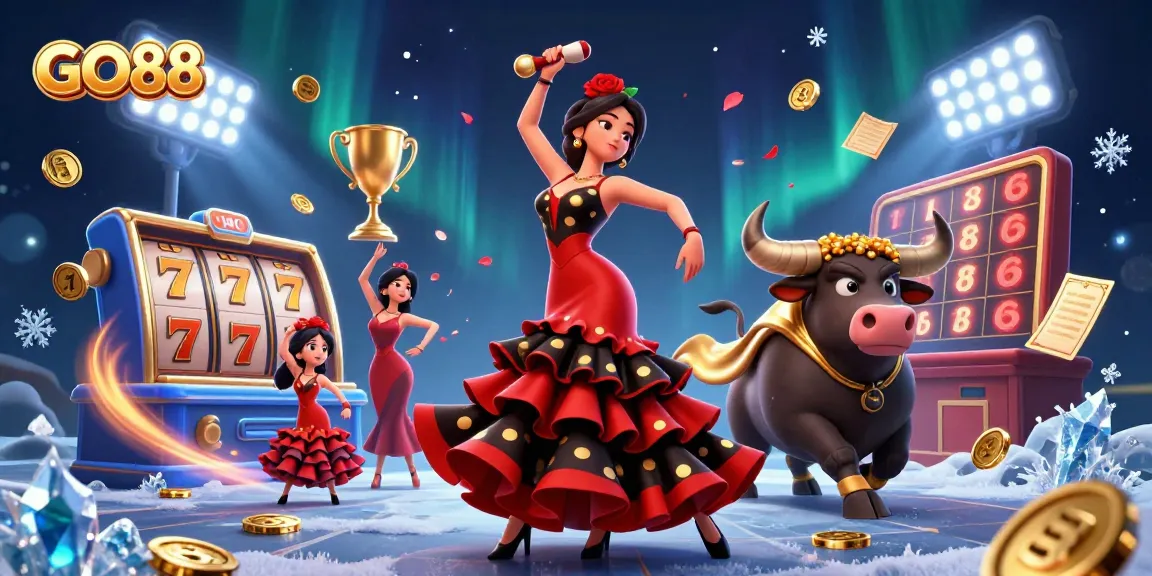 Experience the excitement of GO88 with slots and jackpots in a vibrant casino scene.