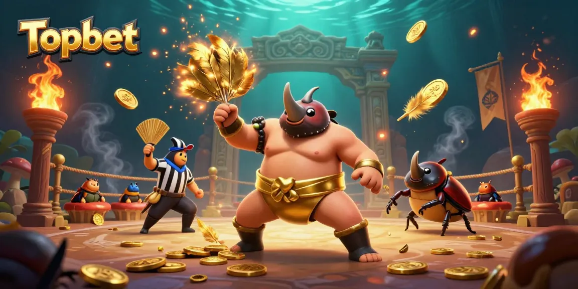 Experience thrilling betting action at Topbet with colorful casino elements and dynamic characters.