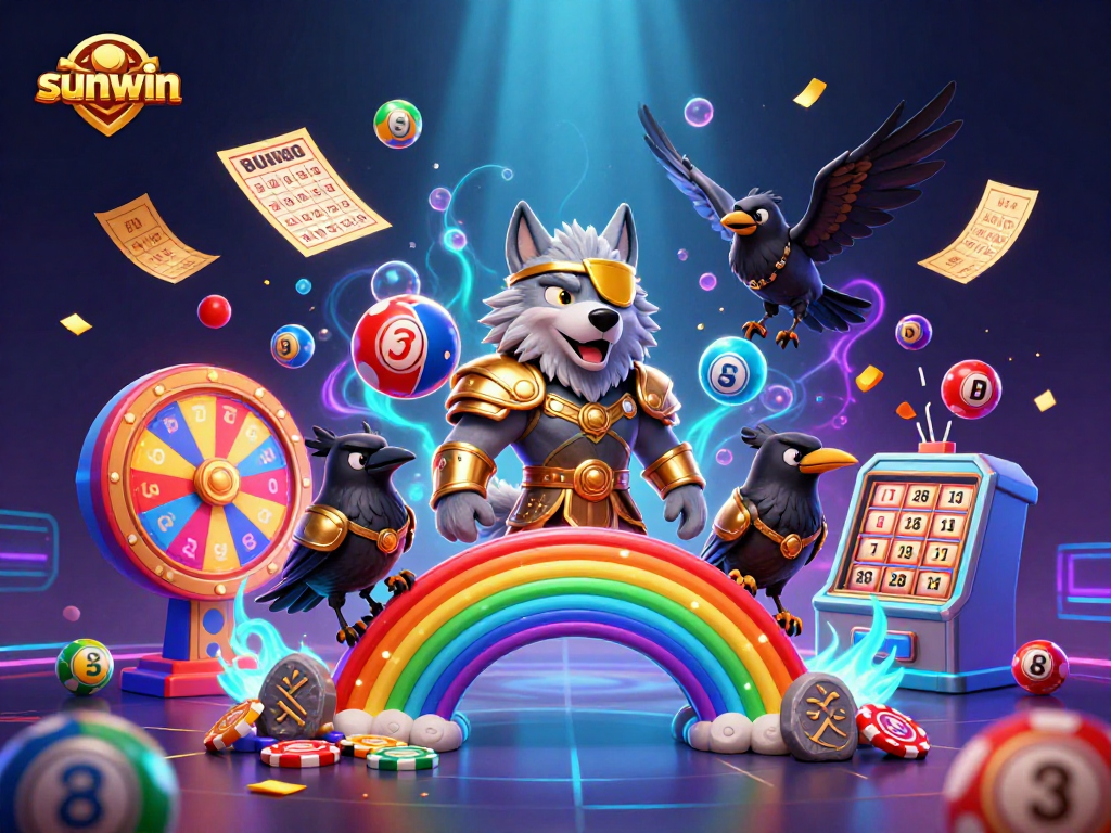 Experience top-tier gaming with sunwin's dynamic lottery machines and vibrant casino elements.