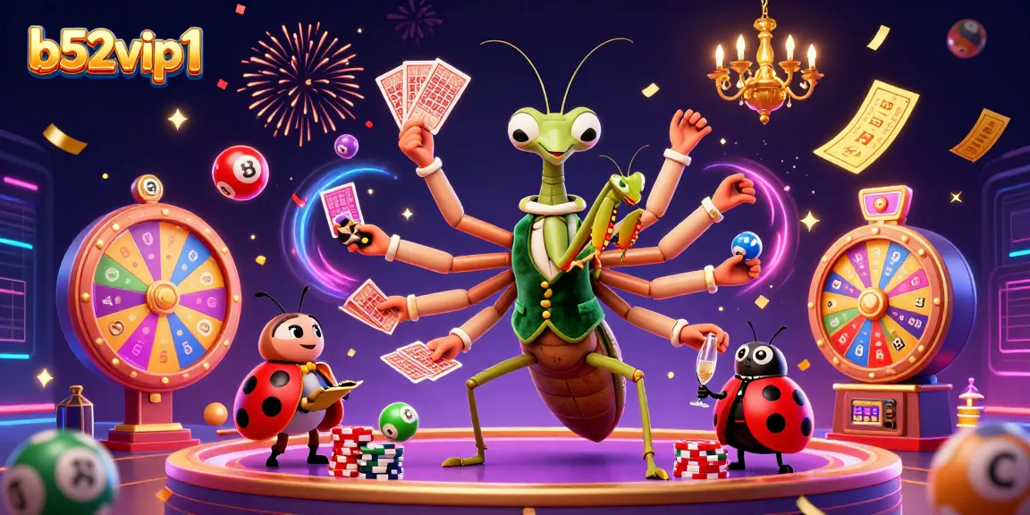Experience the thrill of b52vip1 with a lively 3D casino scene full of vibrant action and colorful elements.