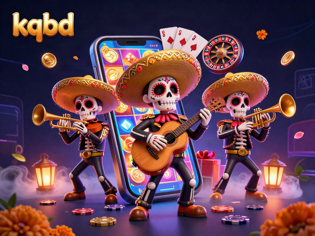 Engage with exciting kqbd slot games featuring a vibrant mariachi band and swirling casino elements.
