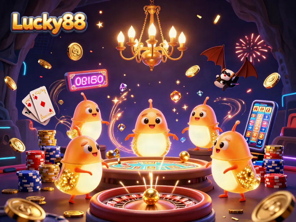 Engage in thrilling gameplay at Lucky88 with bioluminescent glowworms lighting the casino experience.